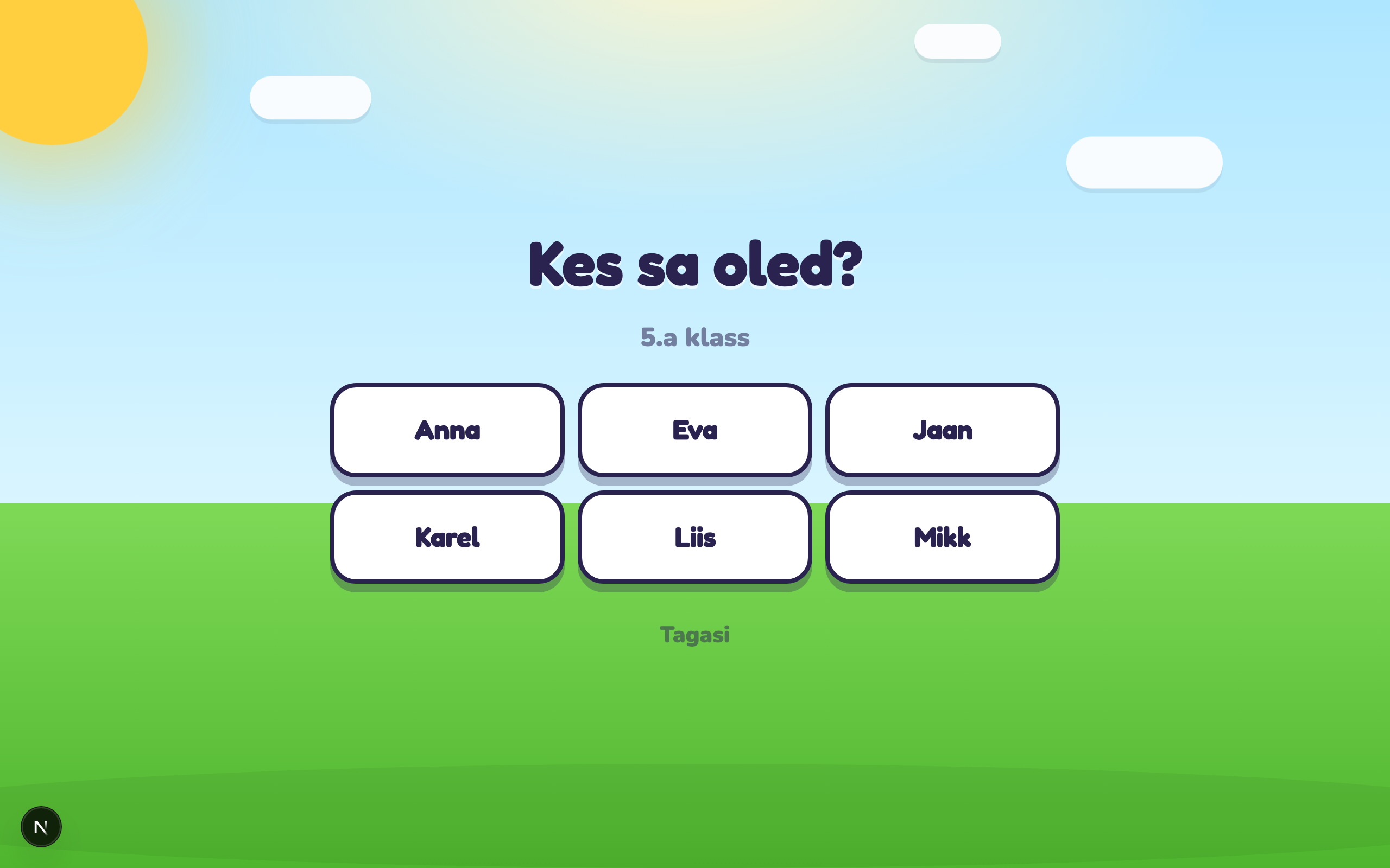 Vali oma nimi