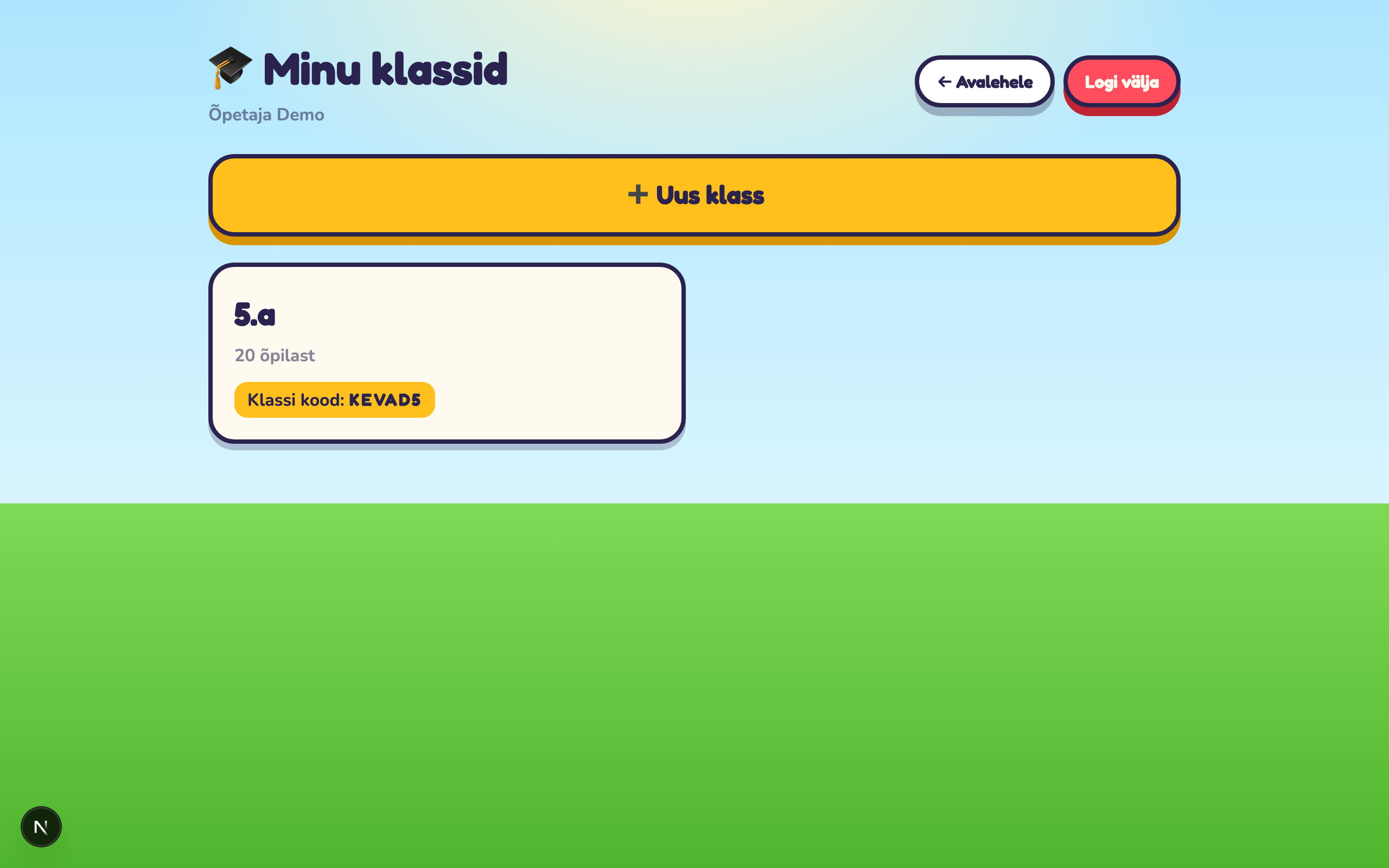 Klassi kood